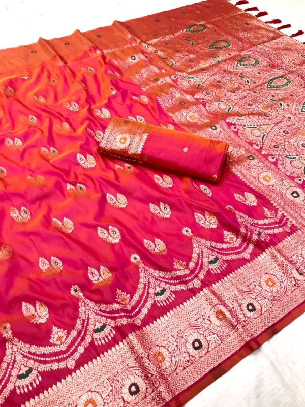 Premium Banarasi Silk Meenakari Saree