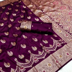Premium Banarasi Silk Meenakari Saree