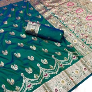 Premium Banarasi Silk Meenakari Saree - Image 2
