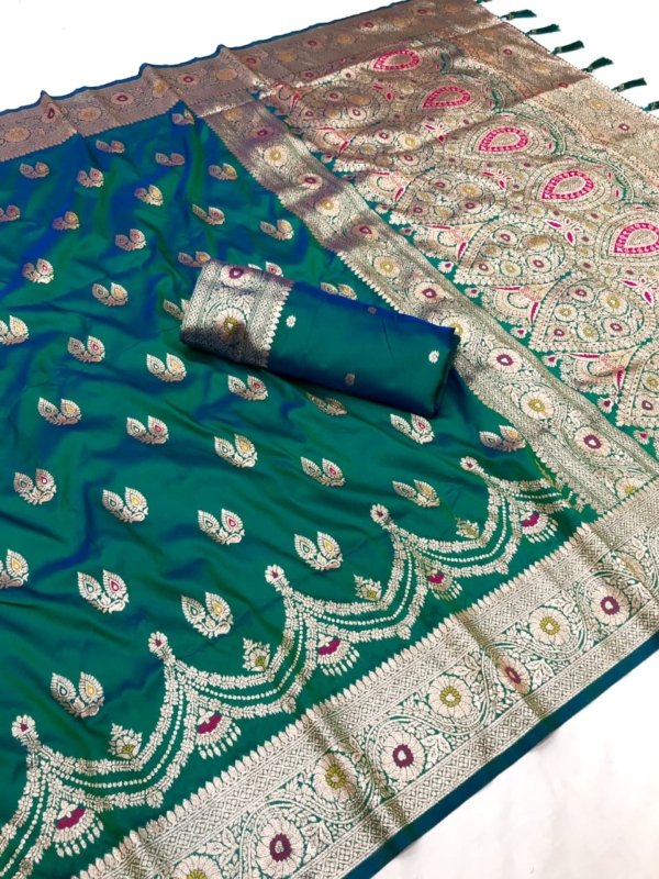 Premium Banarasi Silk Meenakari Saree