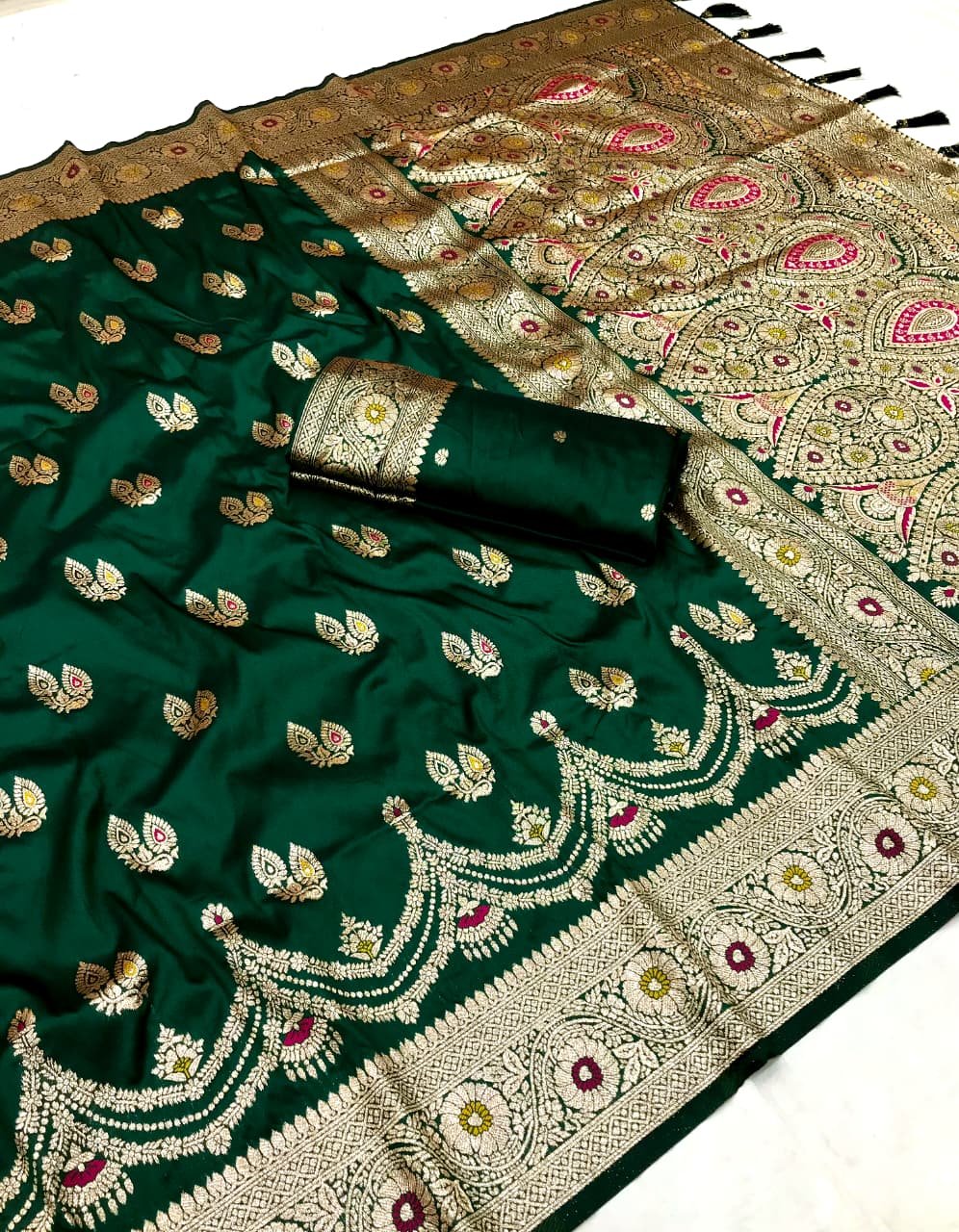 Premium Banarasi Silk Meenakari Saree - Image 5