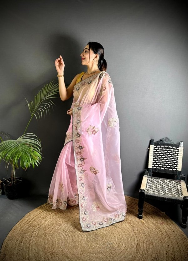 Premium Organza Silk Designer Saree