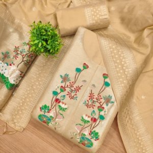 Premium Royal Paithani Silk Dress Material Set - Image 6