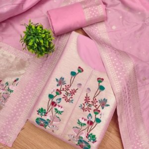 Premium Royal Paithani Silk Dress Material Set