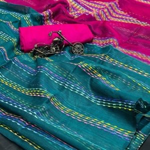 Premium Eva Chanderi Cotton Saree - Image 6