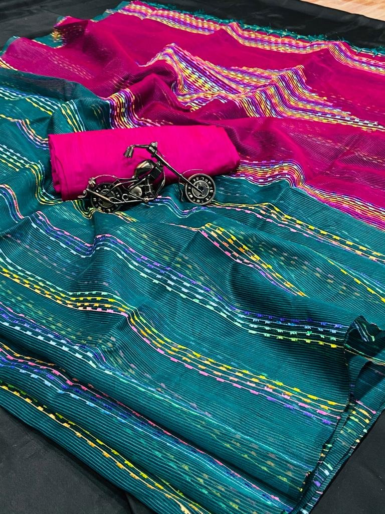 Premium Eva Chanderi Cotton Saree - Image 6