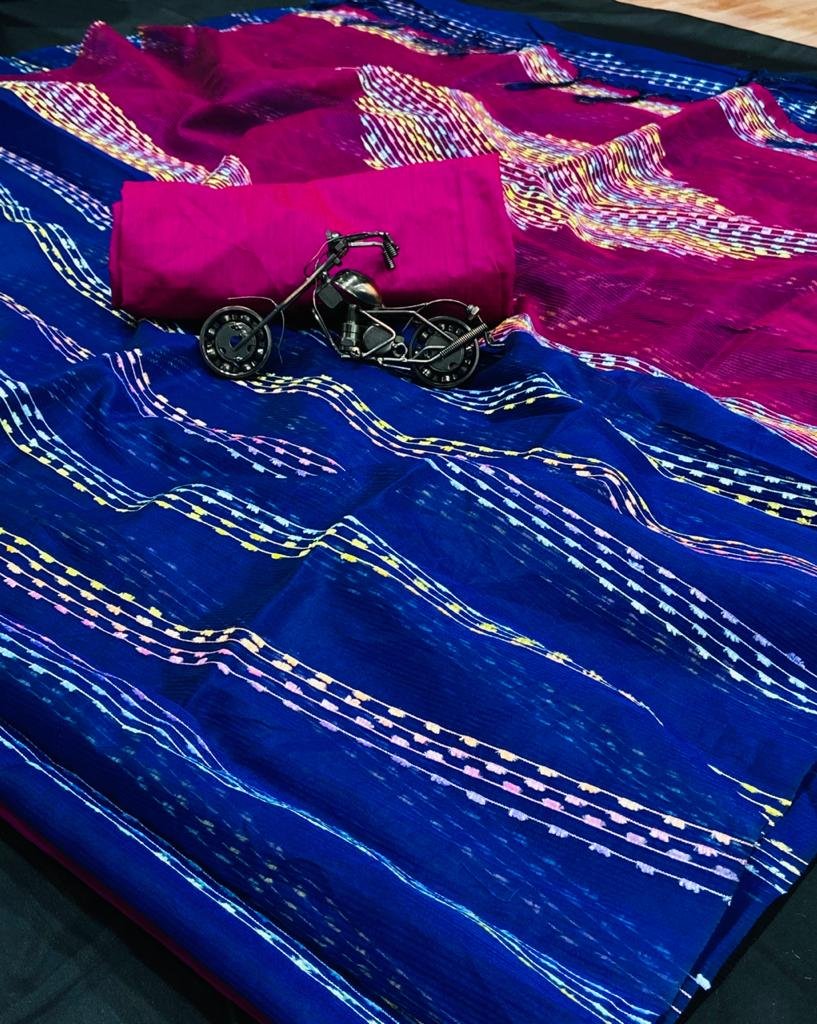 Premium Eva Chanderi Cotton Saree - Image 3