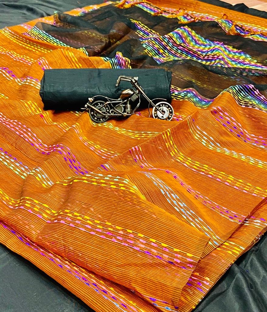 Premium Eva Chanderi Cotton Saree - Image 7