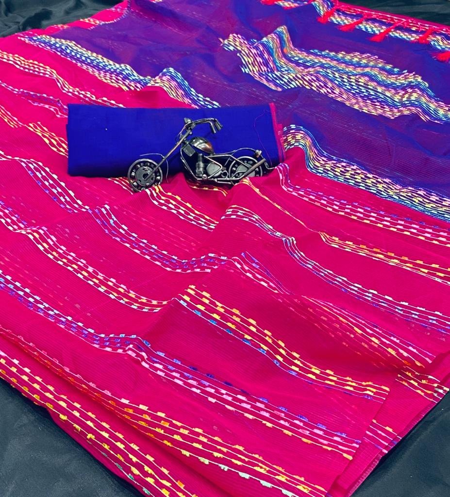 Premium Eva Chanderi Cotton Saree - Image 4