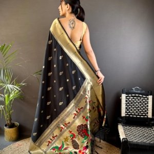 Premium Kanchipuram Paithani Silk Saree - Image 2