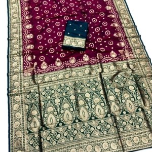 Premium Banarasi Silk Festival Saree - Image 3