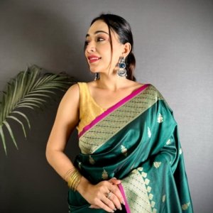 Kasturi Banarasi Lichi Silk Saree