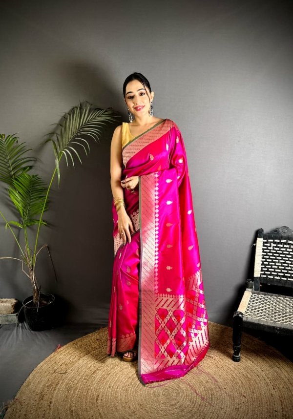 Kasturi Banarasi Lichi Silk Saree