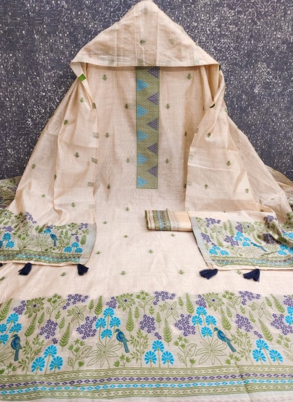 Premium Muga Cotton Weaving Suit Set