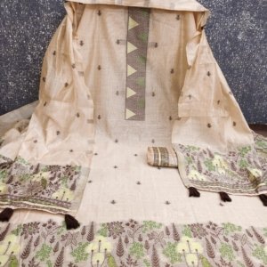 Premium Muga Cotton Weaving Suit Set