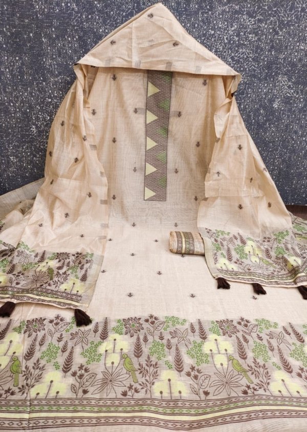 Premium Muga Cotton Weaving Suit Set